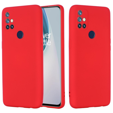 OnePlus NORD N10 5G raudona SILICONE nugarėlė