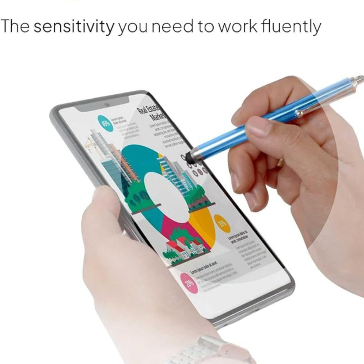 Pieštukas jutikliniams ekranams blue TRACY 1 Pieštukas jutikliniams ekranams blue TRACY 1