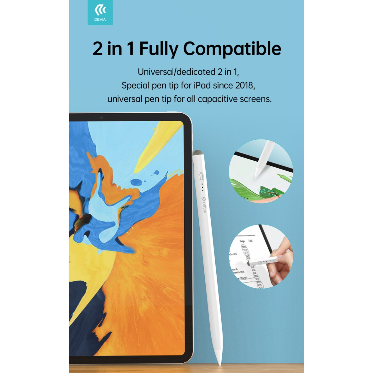 Pieštukas jutikliniams ekranams DEVIA Active Stylus (Apple/Phone) 2