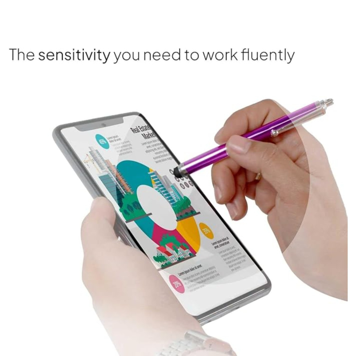 Pieštukas jutikliniams ekranams purple TRACY 1 Pieštukas jutikliniams ekranams purple TRACY 1