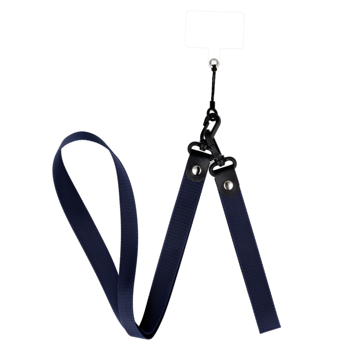 PLATI dark blue 2in1 virvutė ant kaklo su skaidriu skirtuku