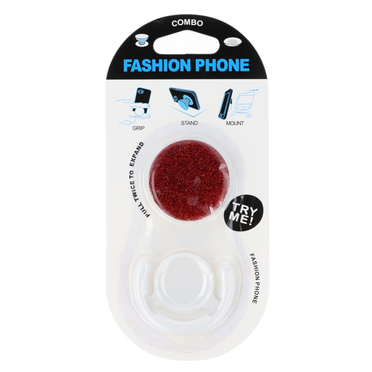 POP laikiklis glitter sidabro spalvos 1