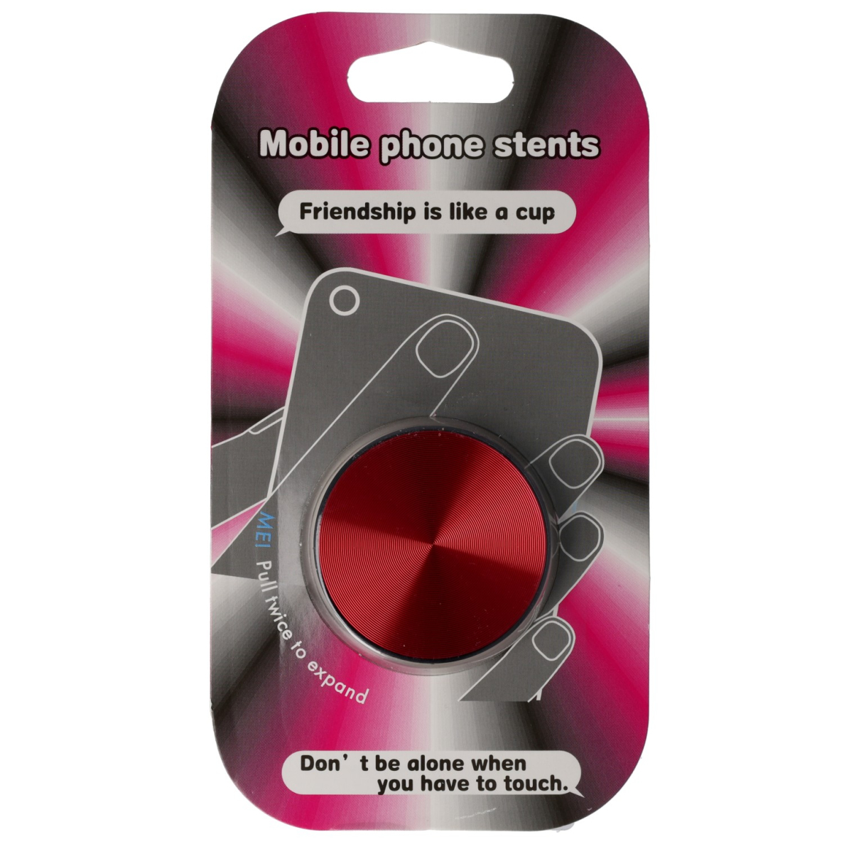 Pop laikiklis metal red 3