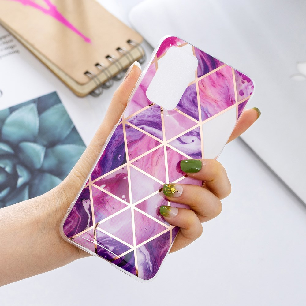 Samsung A02s/A03s Tracy nugarėlė Geometric Purple/White 3