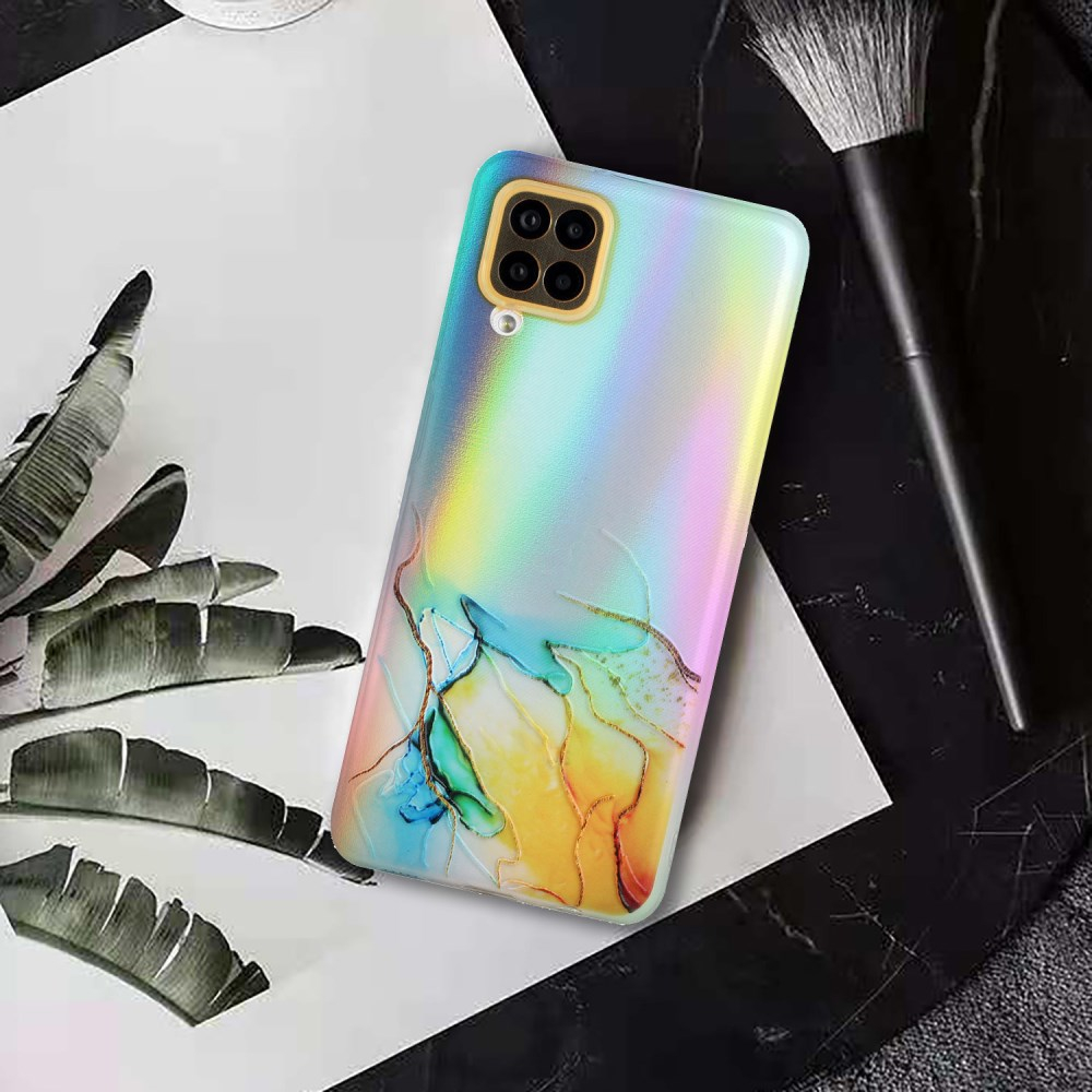 Samsung A12 Tracy nugarėlė LASER MARBLE Blue/Yellow 3