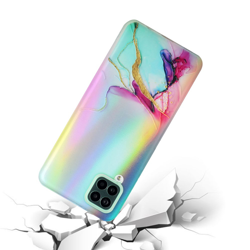 Samsung A12 Tracy nugarėlė LASER MARBLE Red/Yellow 1