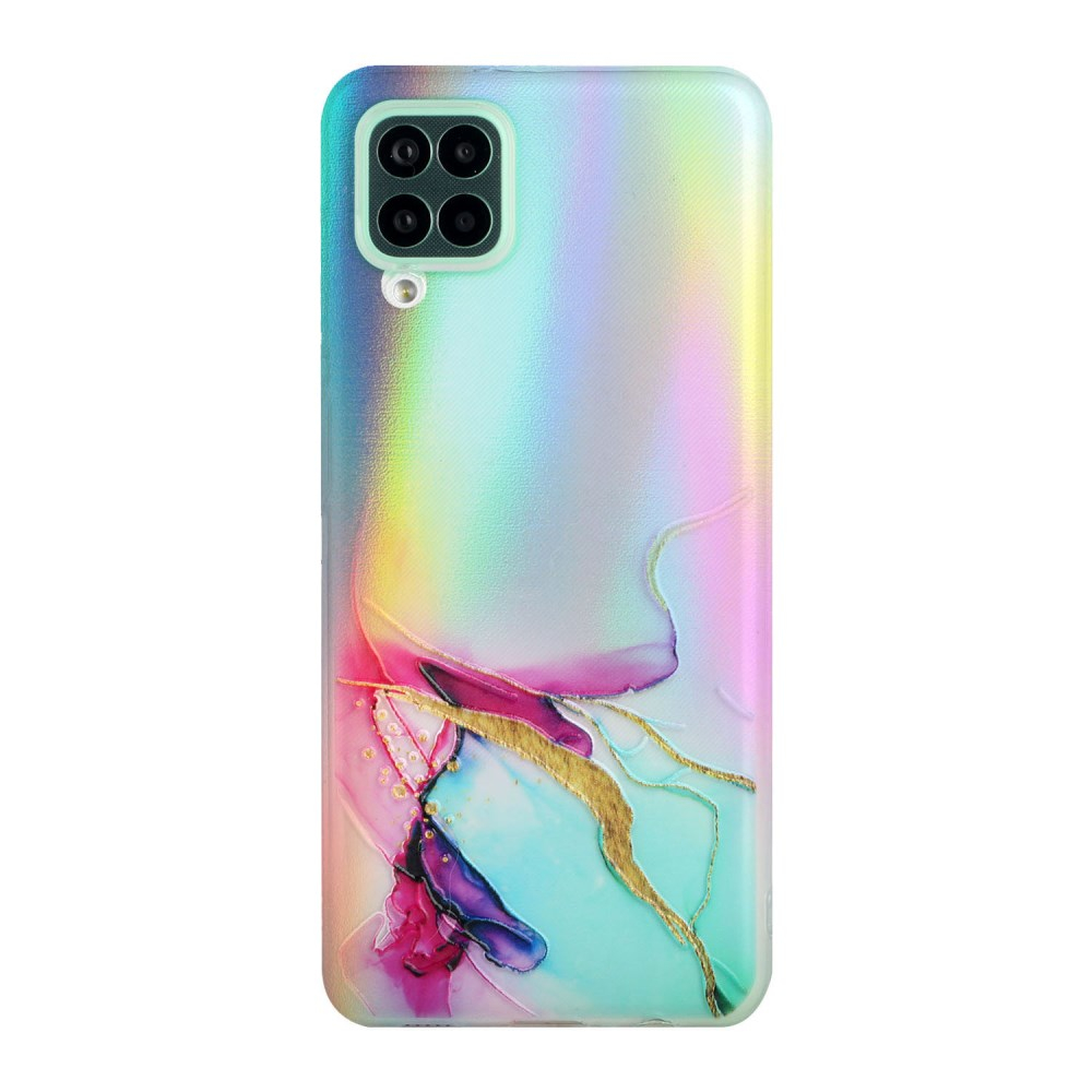 Samsung A12 Tracy nugarėlė LASER MARBLE Red/Yellow