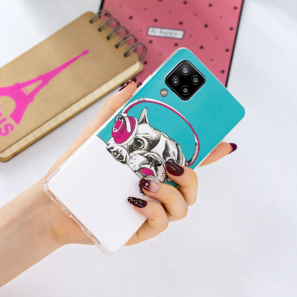 Samsung A12 Tracy šviečianti tamsoje nugarėlė Dog with Headset 4