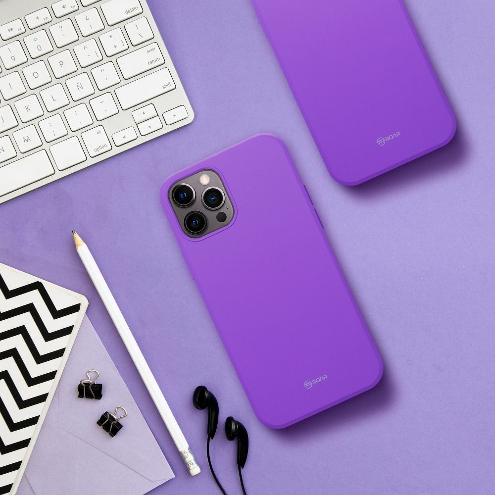 Samsung A12 violetinė ALL DAY ROAR nugarėlė 3