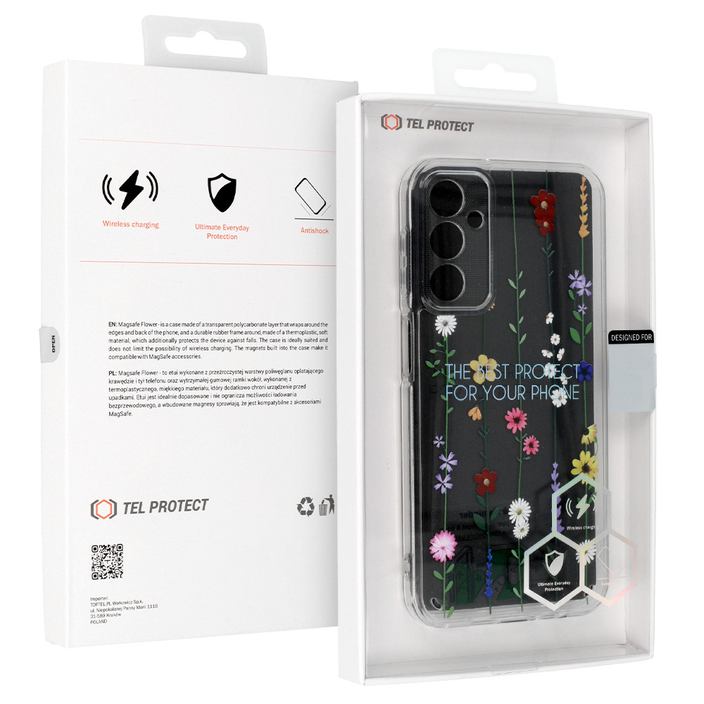 Samsung A14 5G clear Flower nugarėlė Design4 6