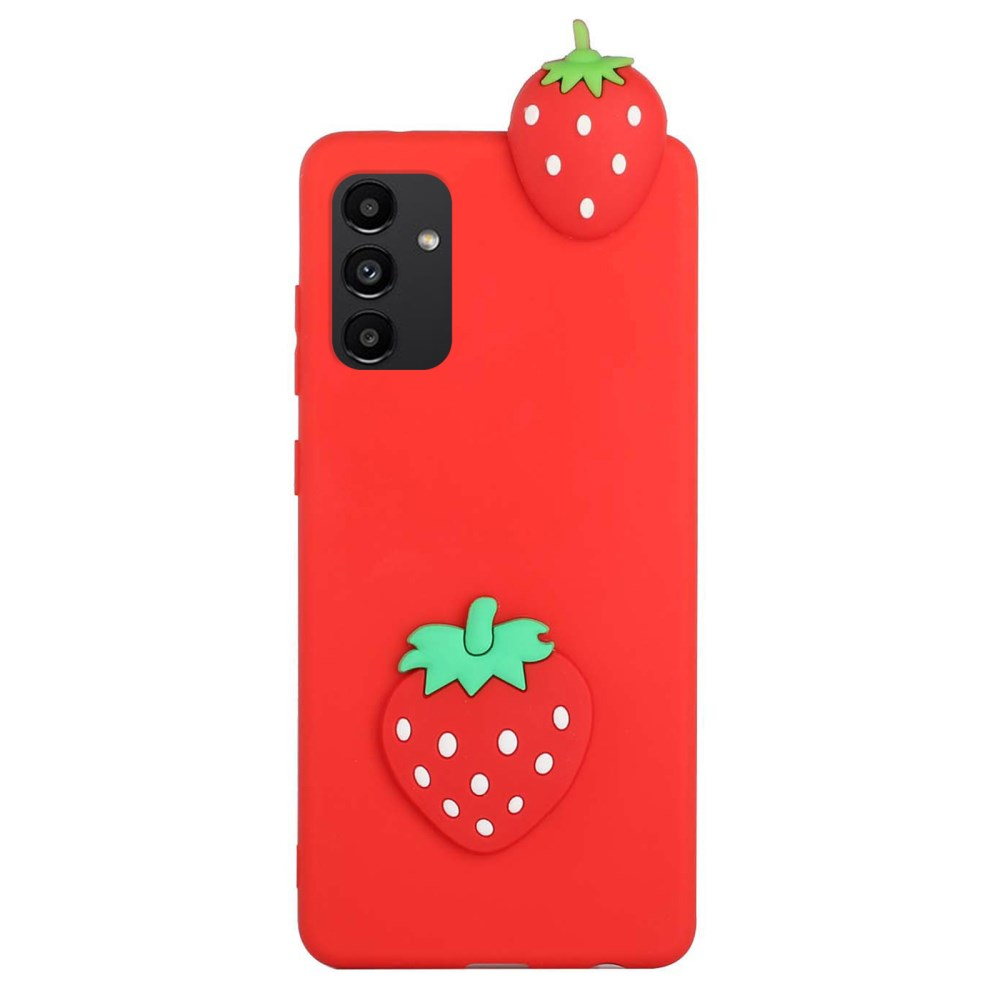 Samsung A14 5G raudona nugarėlė Strawberry 4D 1