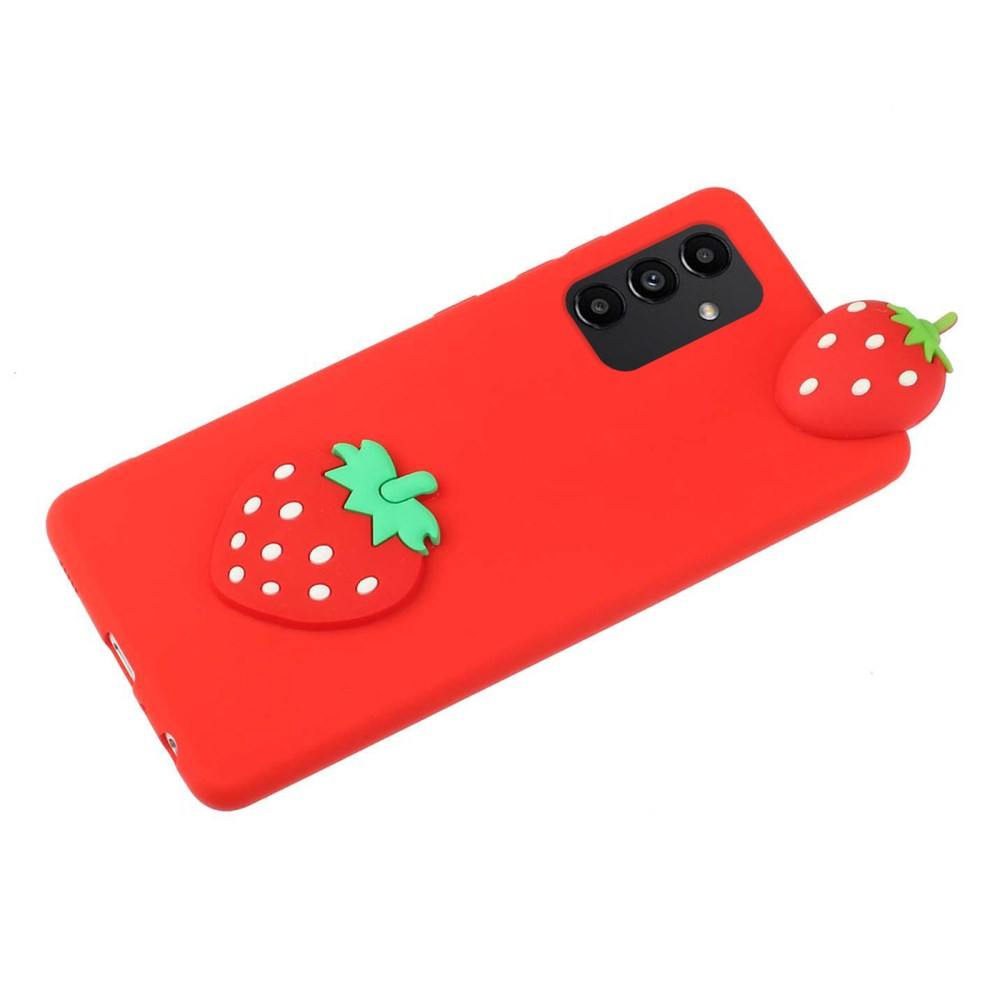 Samsung A14 5G raudona nugarėlė Strawberry 4D 3