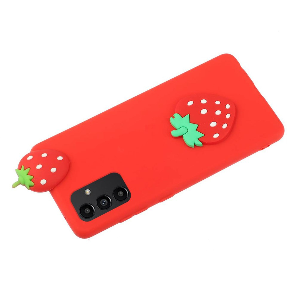Samsung A14 5G raudona nugarėlė Strawberry 4D 4