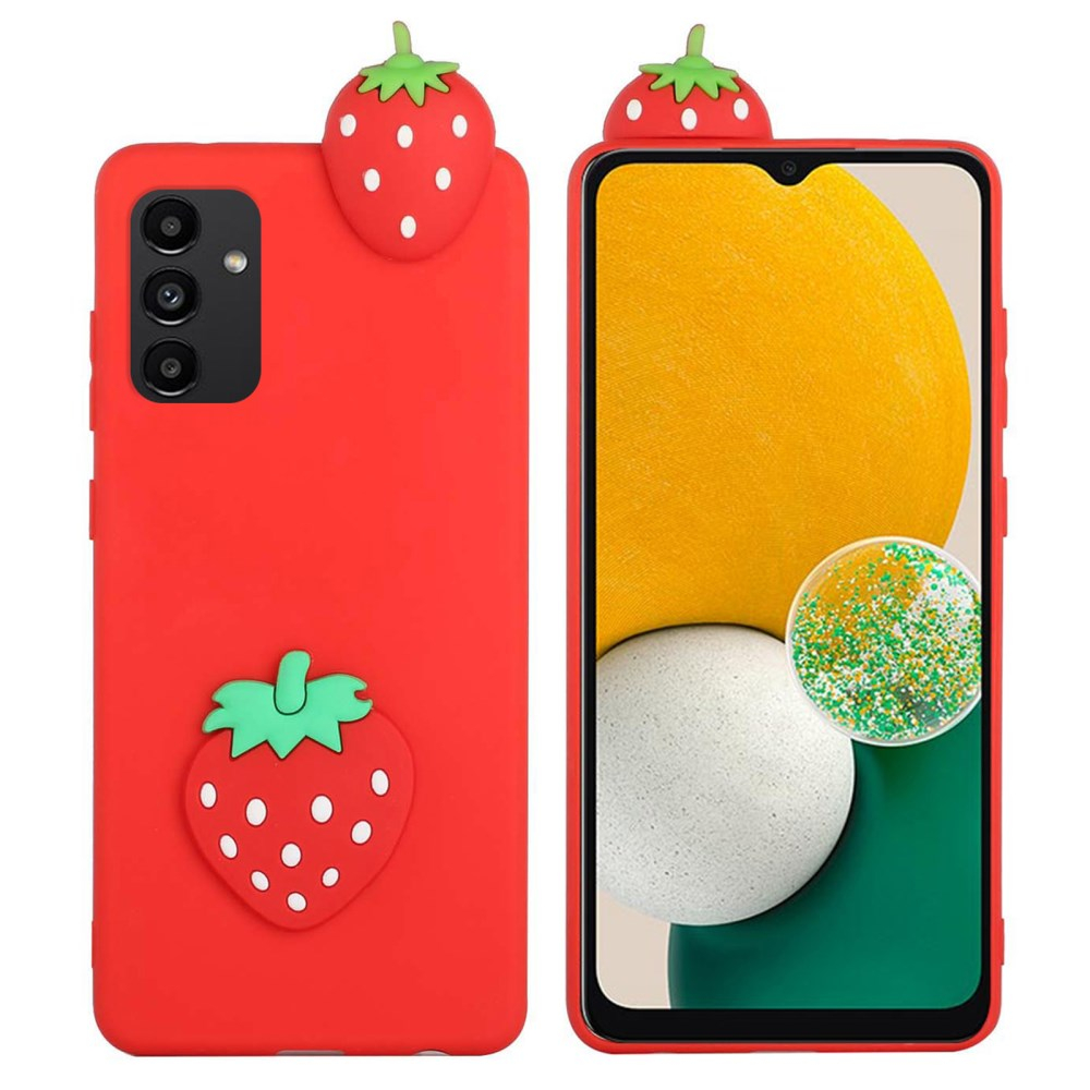 Samsung A14 5G raudona nugarėlė Strawberry 4D