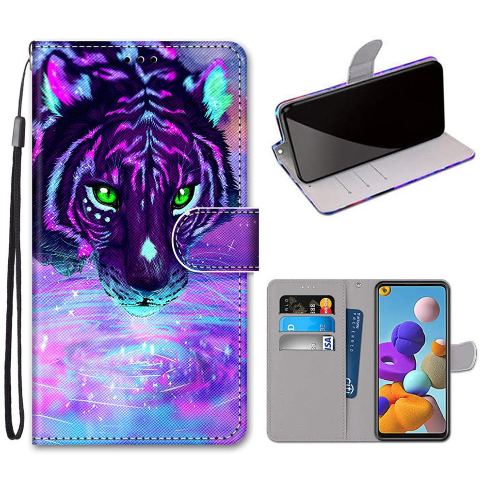 Samsung A21S tracy fashion dėklas Colorful Tiger
