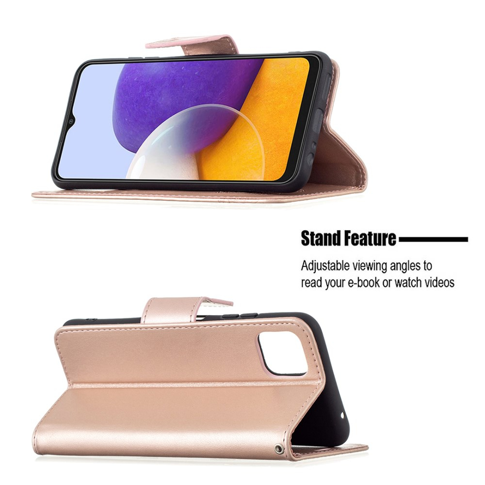 Samsung A22 5G rausvas Tracy K.FLEXI dėklas Drugeliai 3