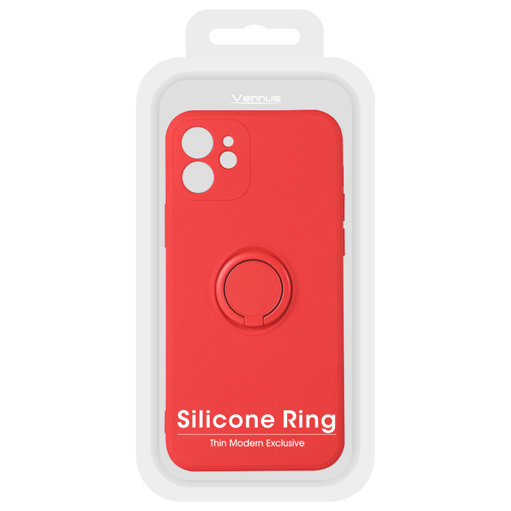 Samsung A32 5G raudona VENNUS SILICONE RING nugarėlė 1