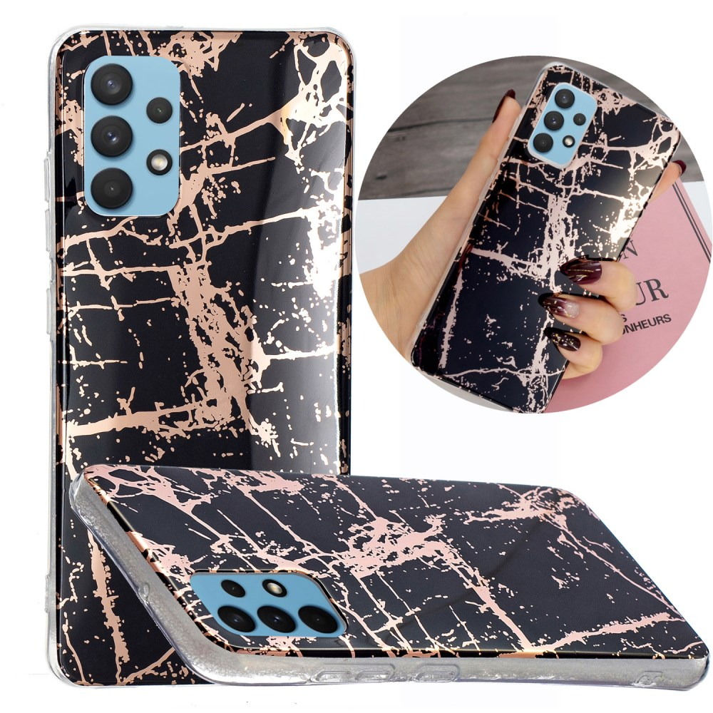 Samsung A32 Tracy nugarėlė Black&gold Marble+ 3