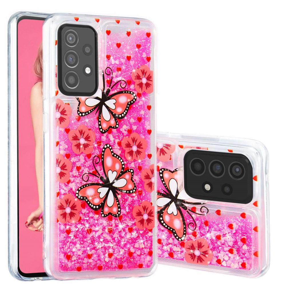 Samsung A33 5G Tracy Water Heart nugarėlė Pink Butterflies 2