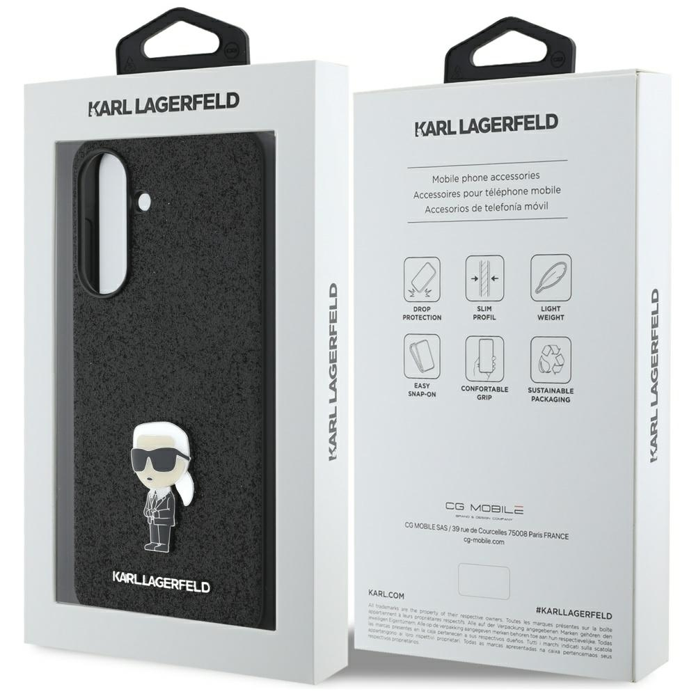 Samsung A36 5G Black Fixed Glitter Ikonik Metal Pin KARL LAGERFELD nugarėlė 6