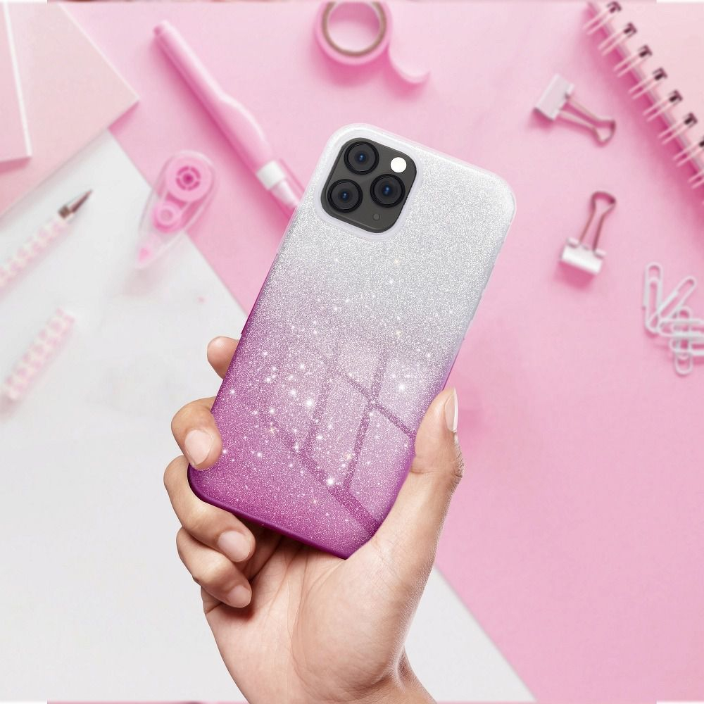 Samsung A41 rožinė GLITTER3 nugarėlė 2