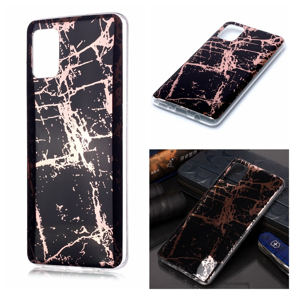 Samsung A51 Tracy nugarėlė Black&Gold Marble