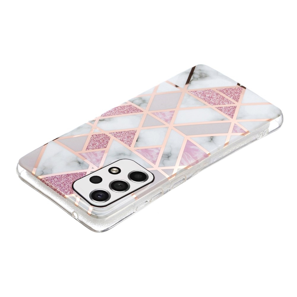 Samsung A53 5G Tracy nugarėlė Geometric marble Pink/White 1