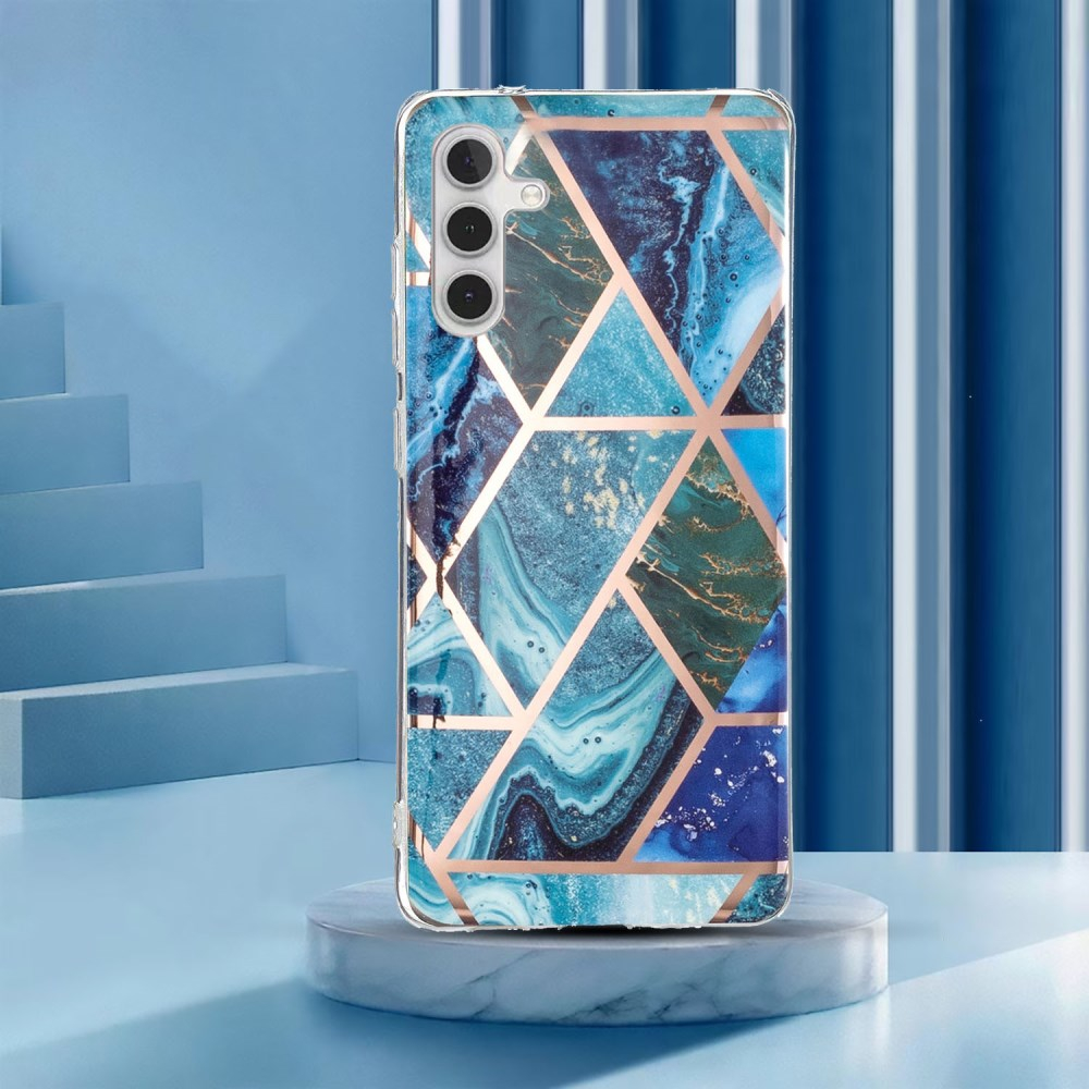 Samsung A54 5G Tracy nugarėlė Geometric Blue/Green marble 4