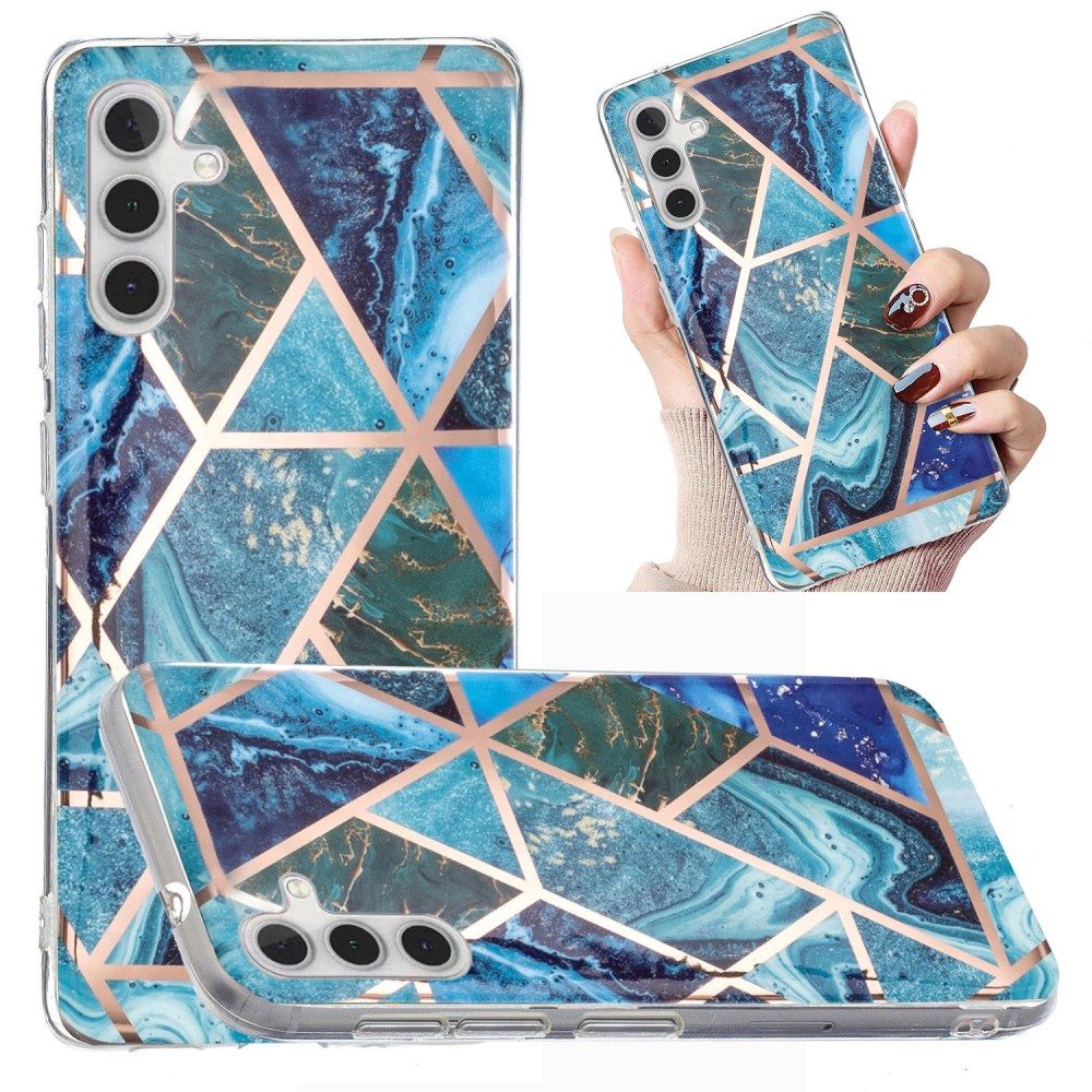 Samsung A54 5G Tracy nugarėlė Geometric Blue/Green marble 5