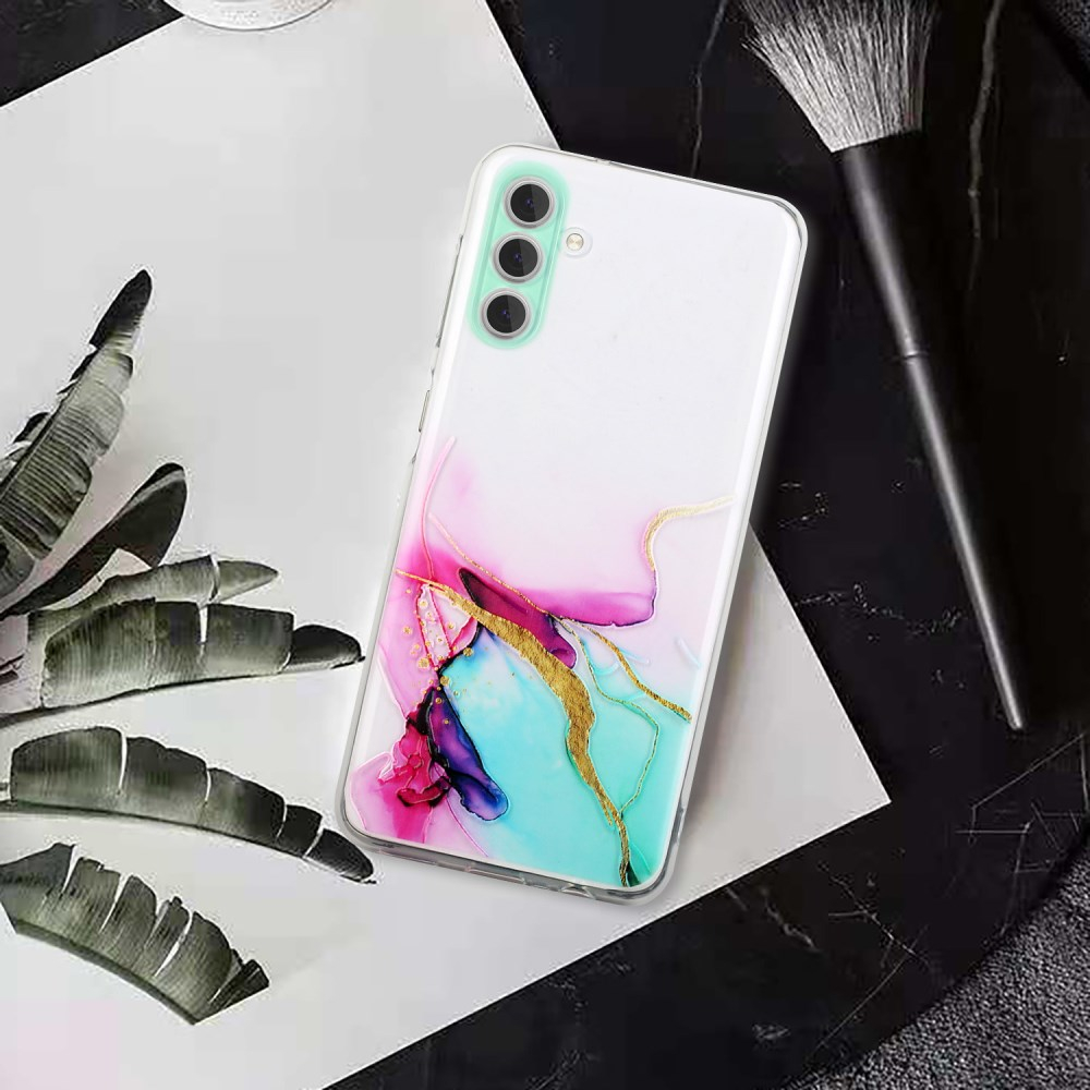 Samsung A54 5G Tracy nugarėlė LASER MARBLE Red/Yellow 3