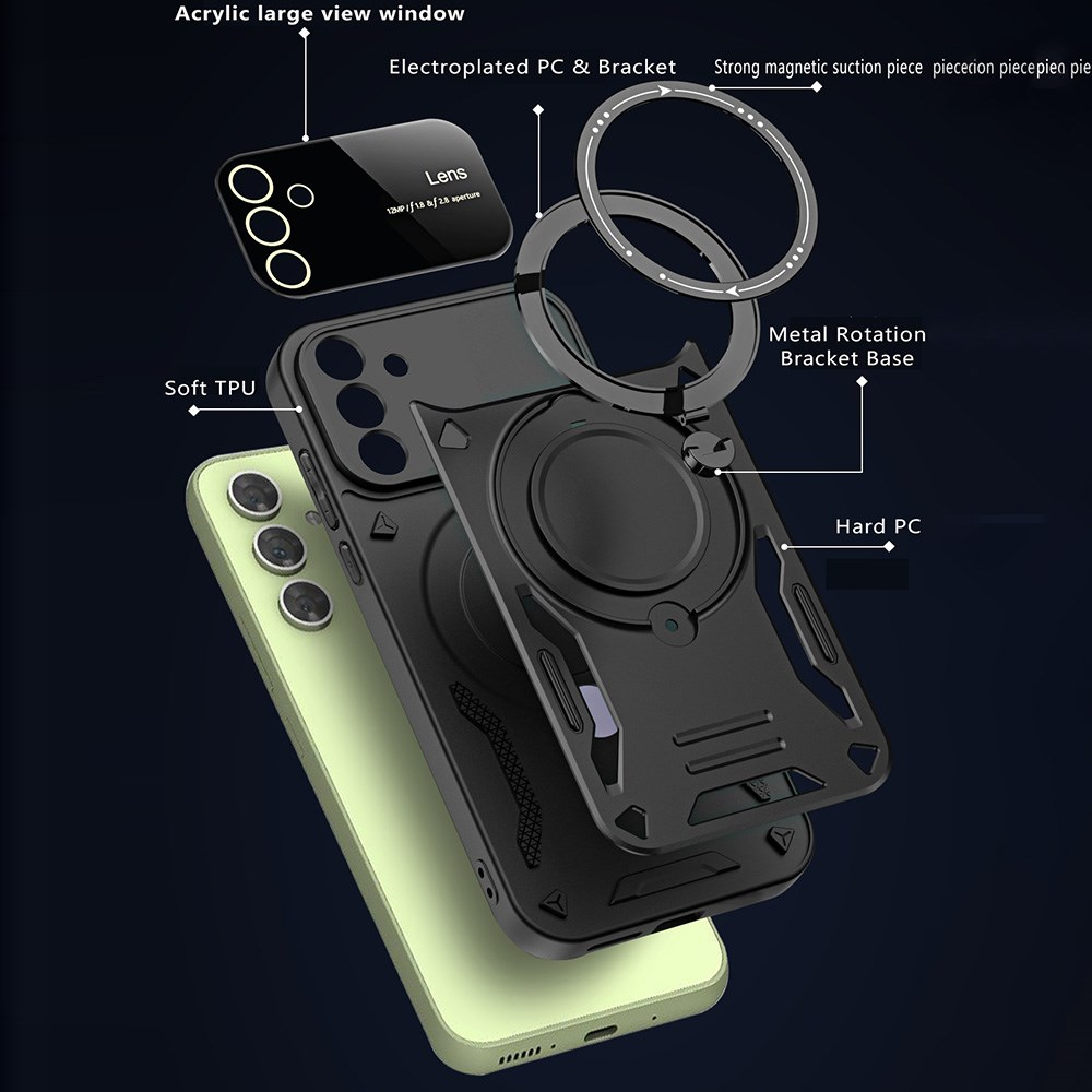 Samsung A56 5G black Magsafe KICKSTAND nugarėlė 4