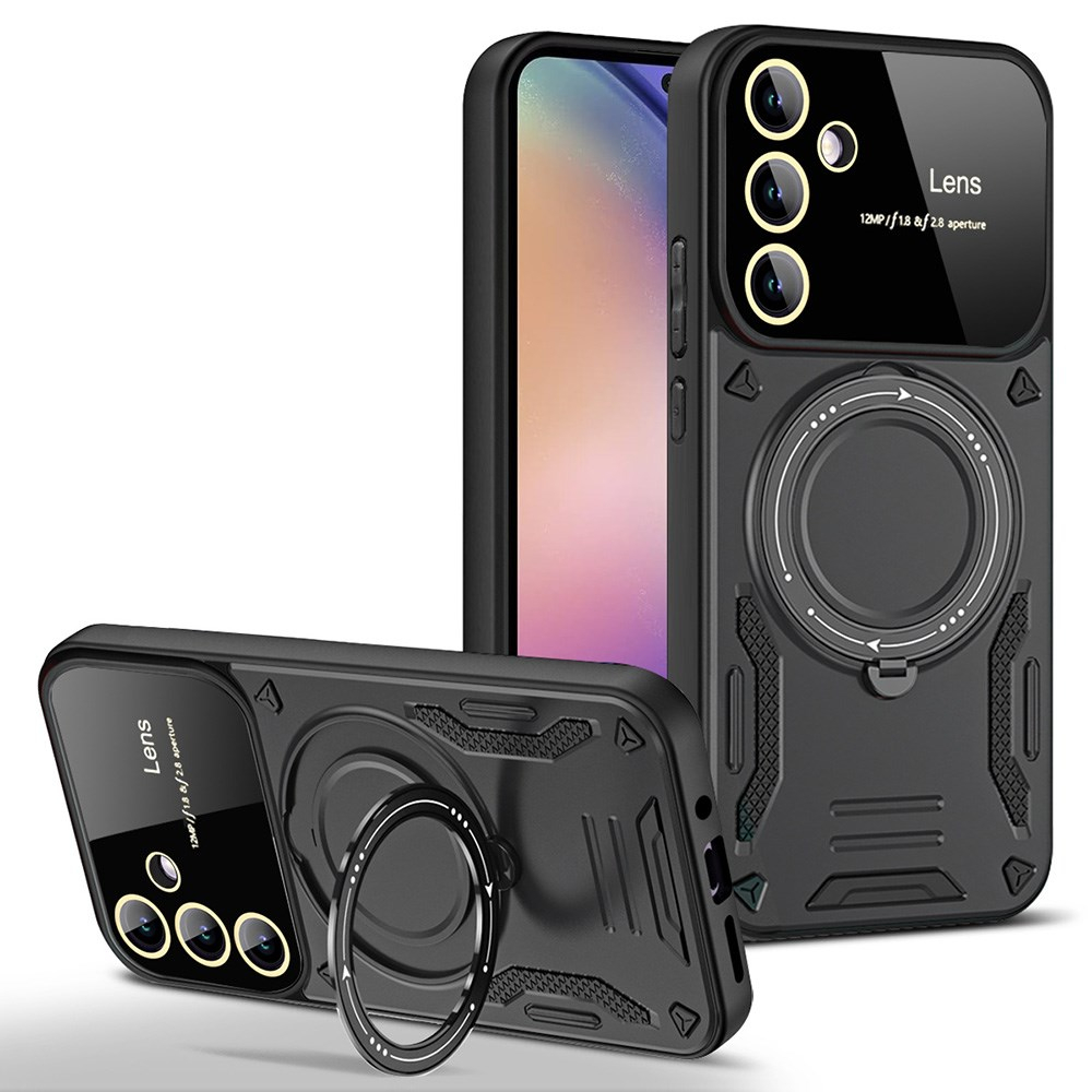 Samsung A56 5G black Magsafe KICKSTAND nugarėlė