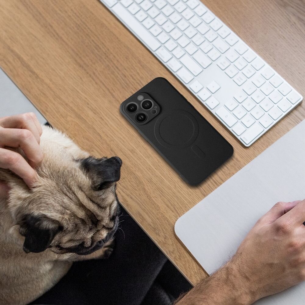 Samsung A56 5G black MagSilicone nugarėlė 8