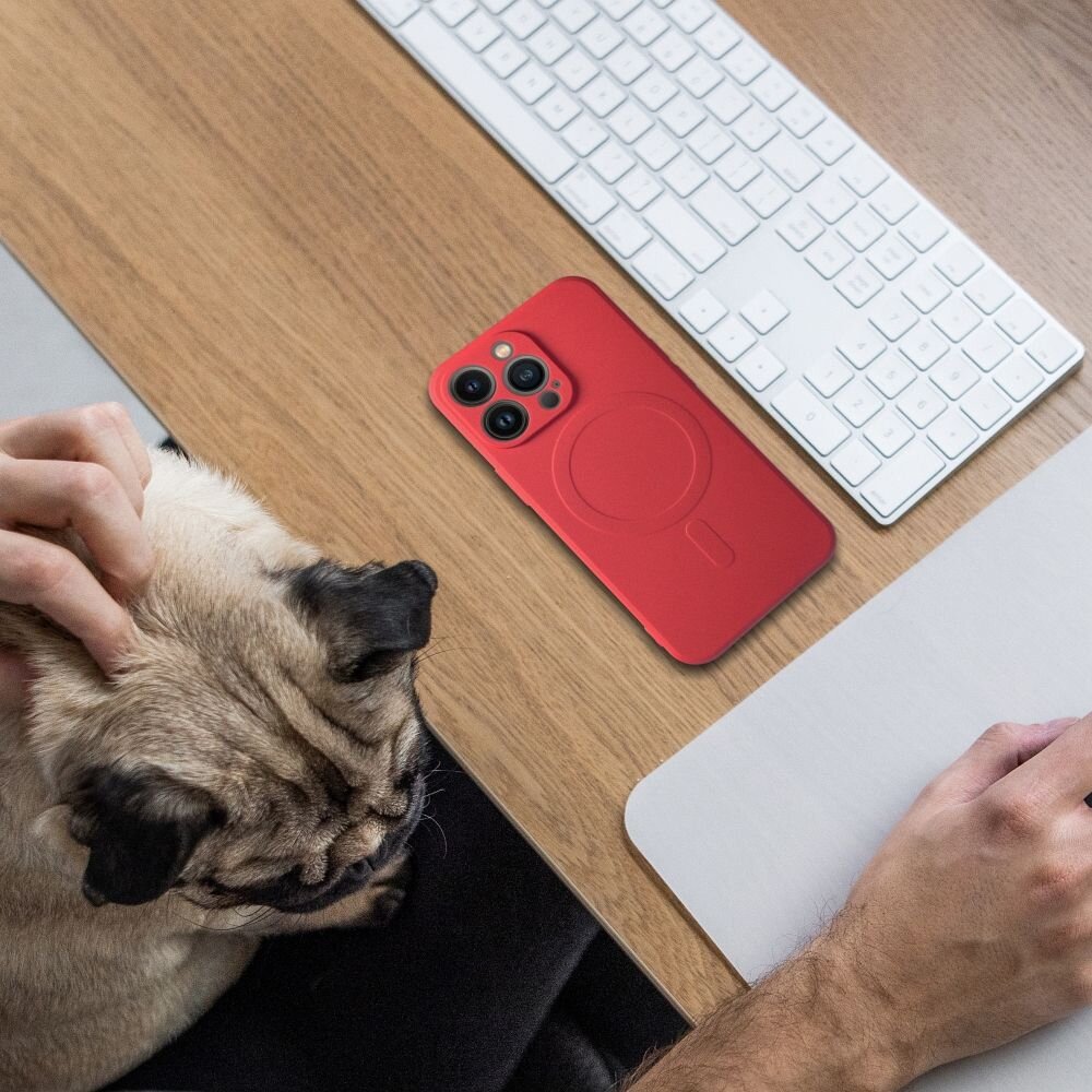Samsung A56 5G red MagSilicone nugarėlė 6