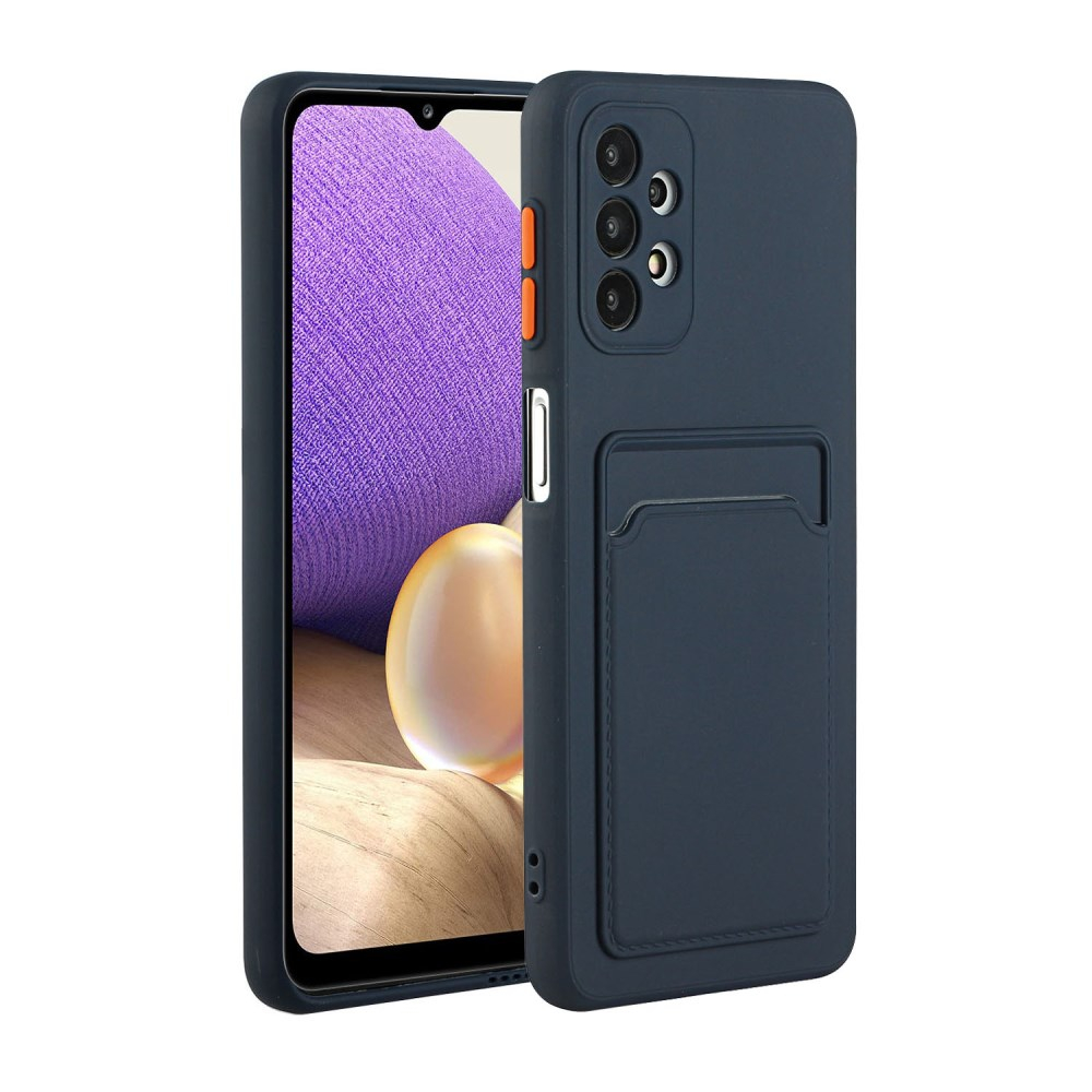 Samsung A72/A72 5G Tracy tamsiai mėlyna nugarėlė SOLID WITH CARD SLOT