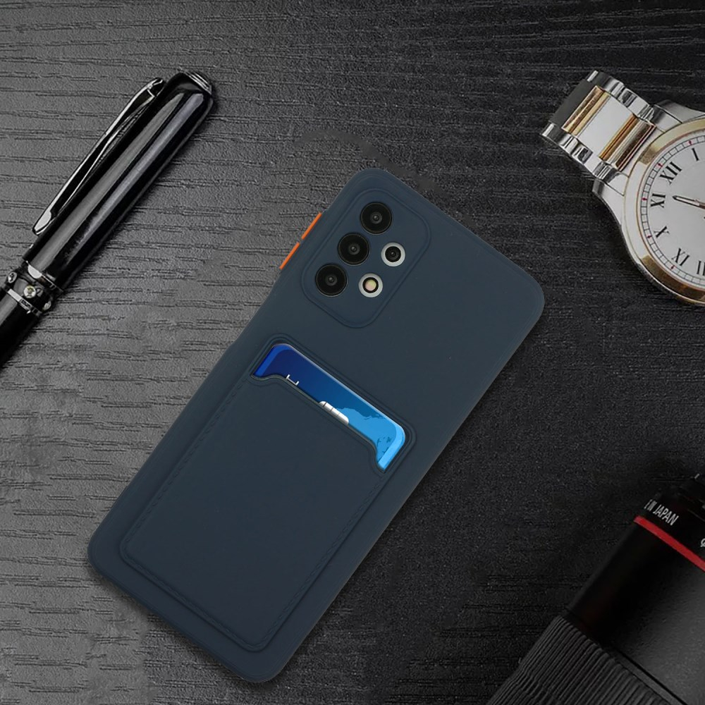 Samsung A72/A72 5G Tracy tamsiai mėlyna nugarėlė SOLID WITH CARD SLOT 5