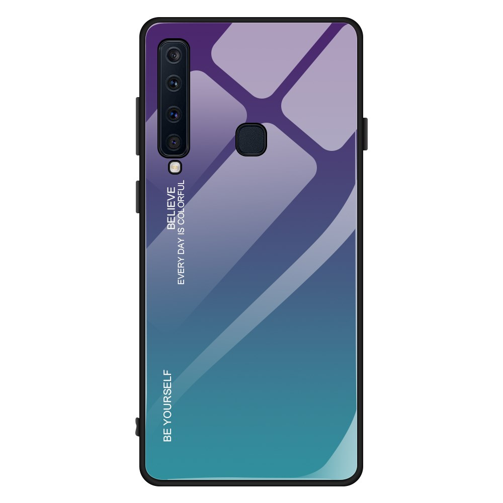 Samsung A9 2018 violetinė+mėlyna tracy GLASS nugarėlė 1