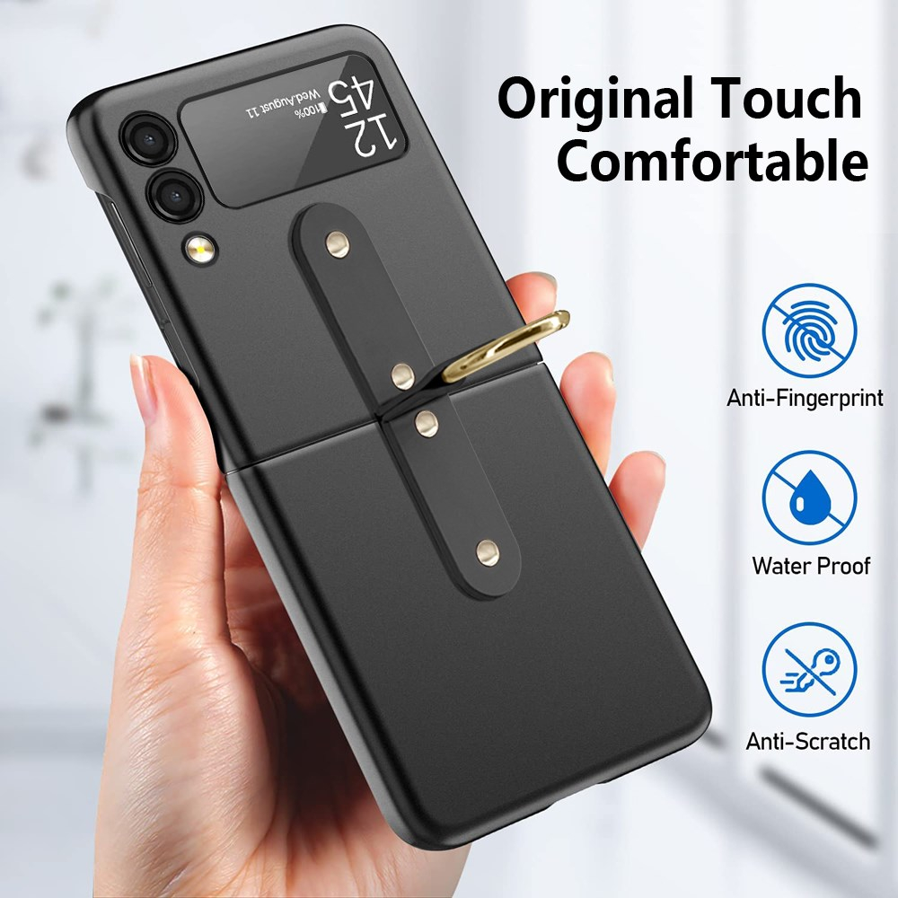 Samsung FLIP3 5G Tracy matte purple plastikinė su žiedu nugarėlė 1