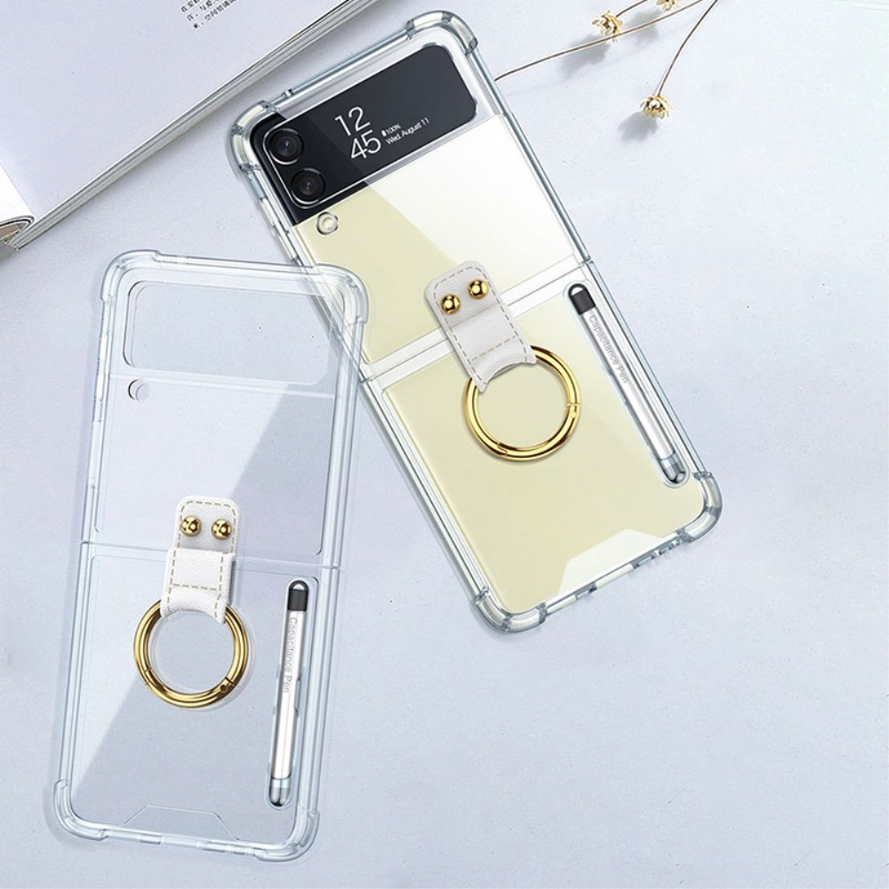 Samsung FLIP4 5G GKK RING nugarėlė plastikas+silikonas with PEN skaidri 1