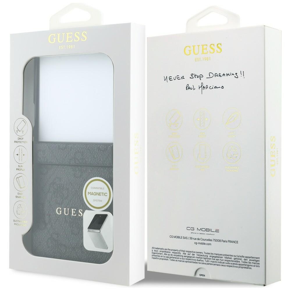 Samsung FLIP8 black MagSafe PU 4G Classic Logo GUESS nugarėlė GUHMZFD7P4MSEGCW 7