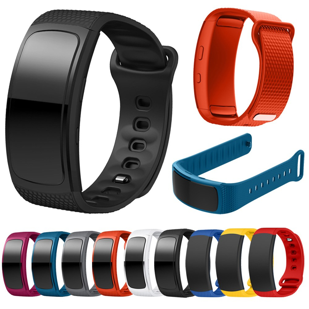 Samsung Gear Fit2 juoda apyrankė Flexible Silicone 5