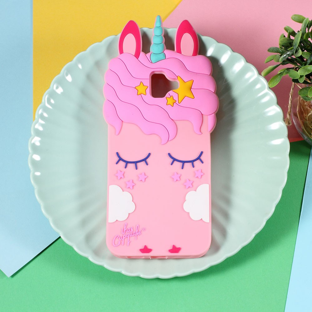 Samsung J6 PLUS šviesiai rožinė nugarėlė Cute Unicorn 5