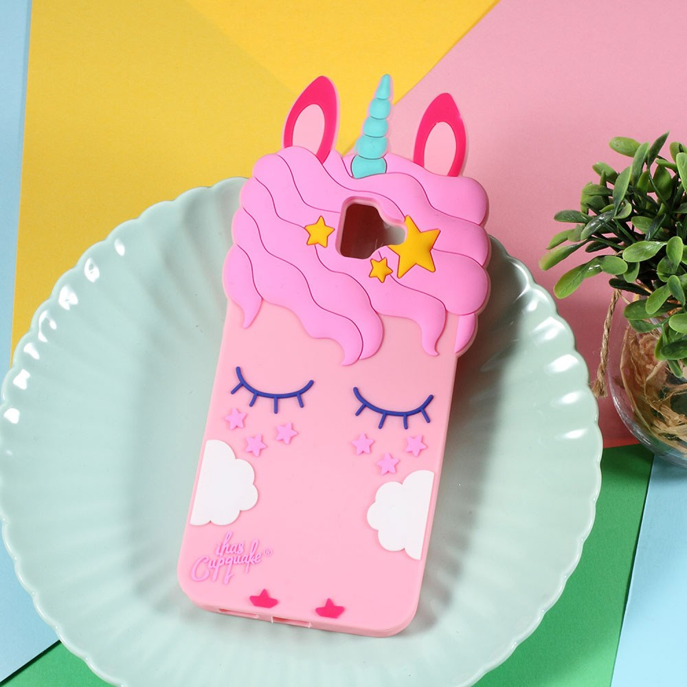 Samsung J6 PLUS šviesiai rožinė nugarėlė Cute Unicorn