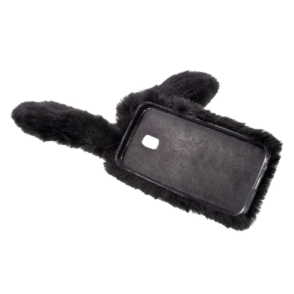 Samsung J7 2017 juoda nugarėlė Fluffy rabbit 8