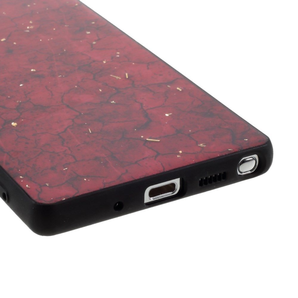 Samsung Note 20 raudona EPOXY MARBLE nugarėlė 5
