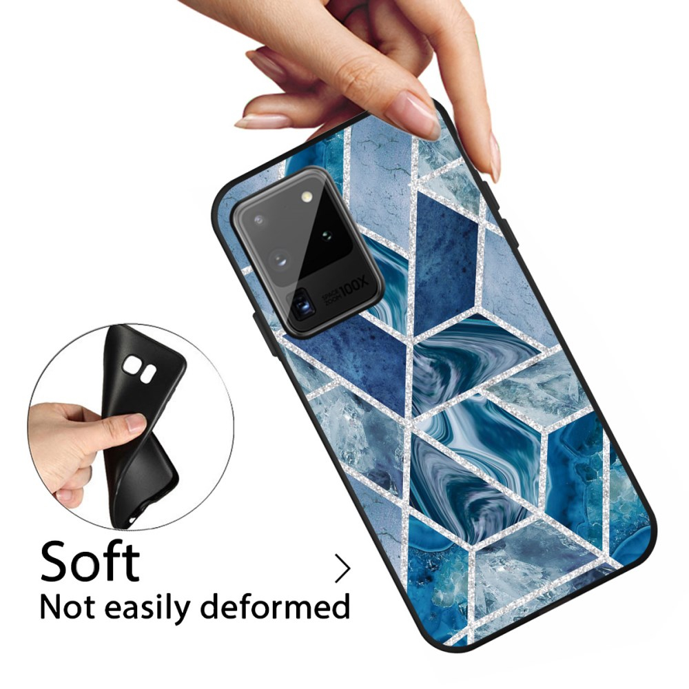 Samsung Note 20 ULTRA Tracy nugarėlė Geometric marble dark blue 2