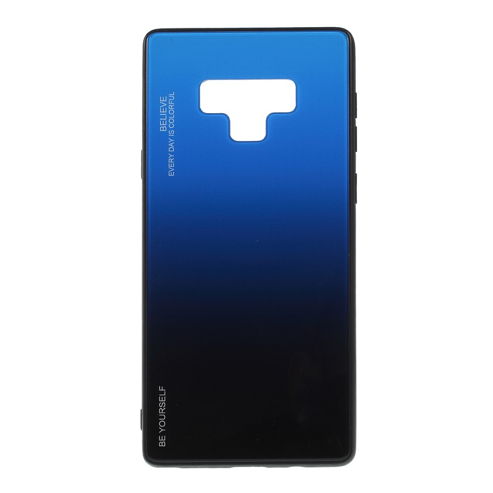 Samsung Note 9 mėlyna+juoda tracy GLASS nugarėlė
