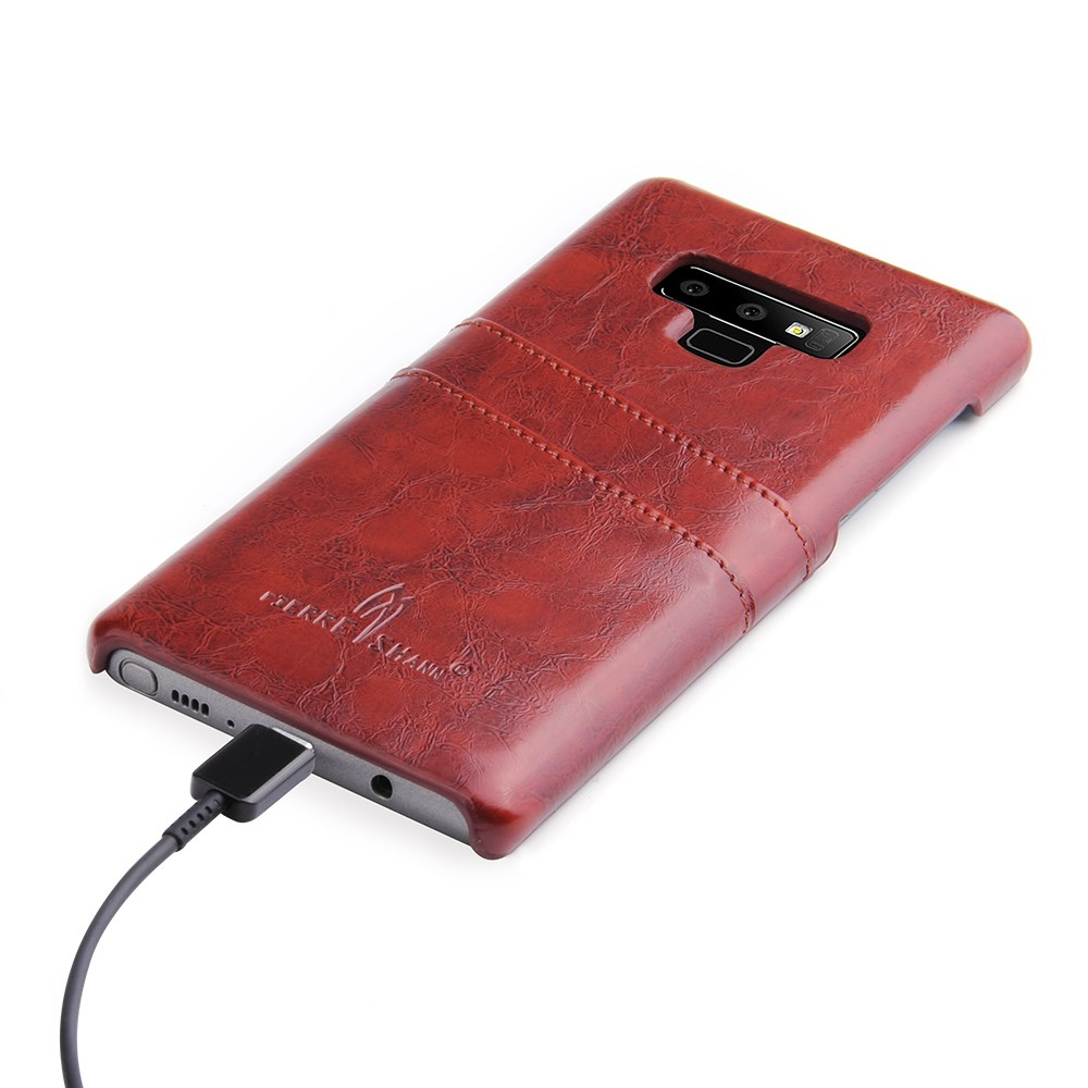 Samsung Note 9 Tracy ruda nugarėlė Leather Slot 3