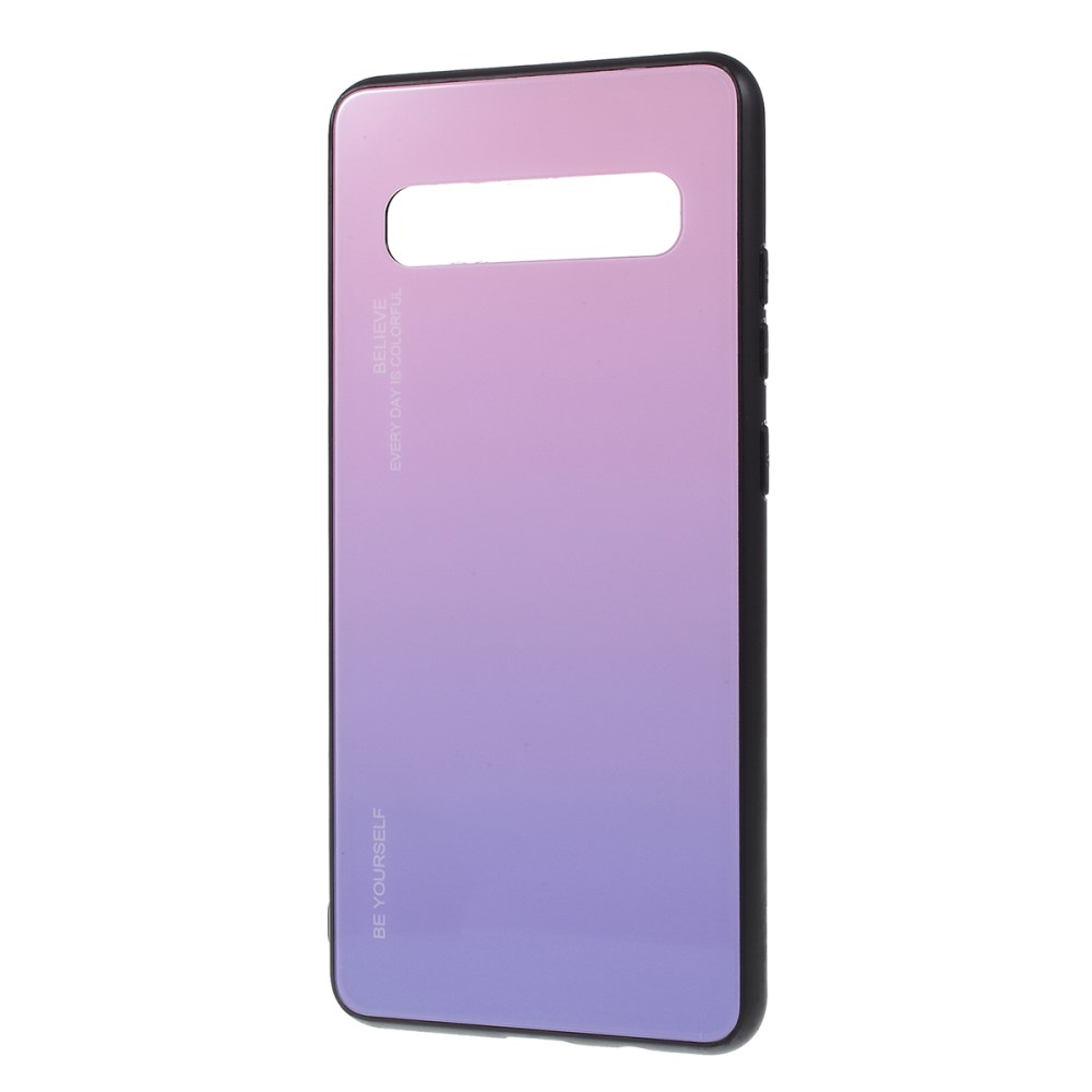Samsung S10 5G rausva+alyvinė tracy GLASS nugarėlė 1