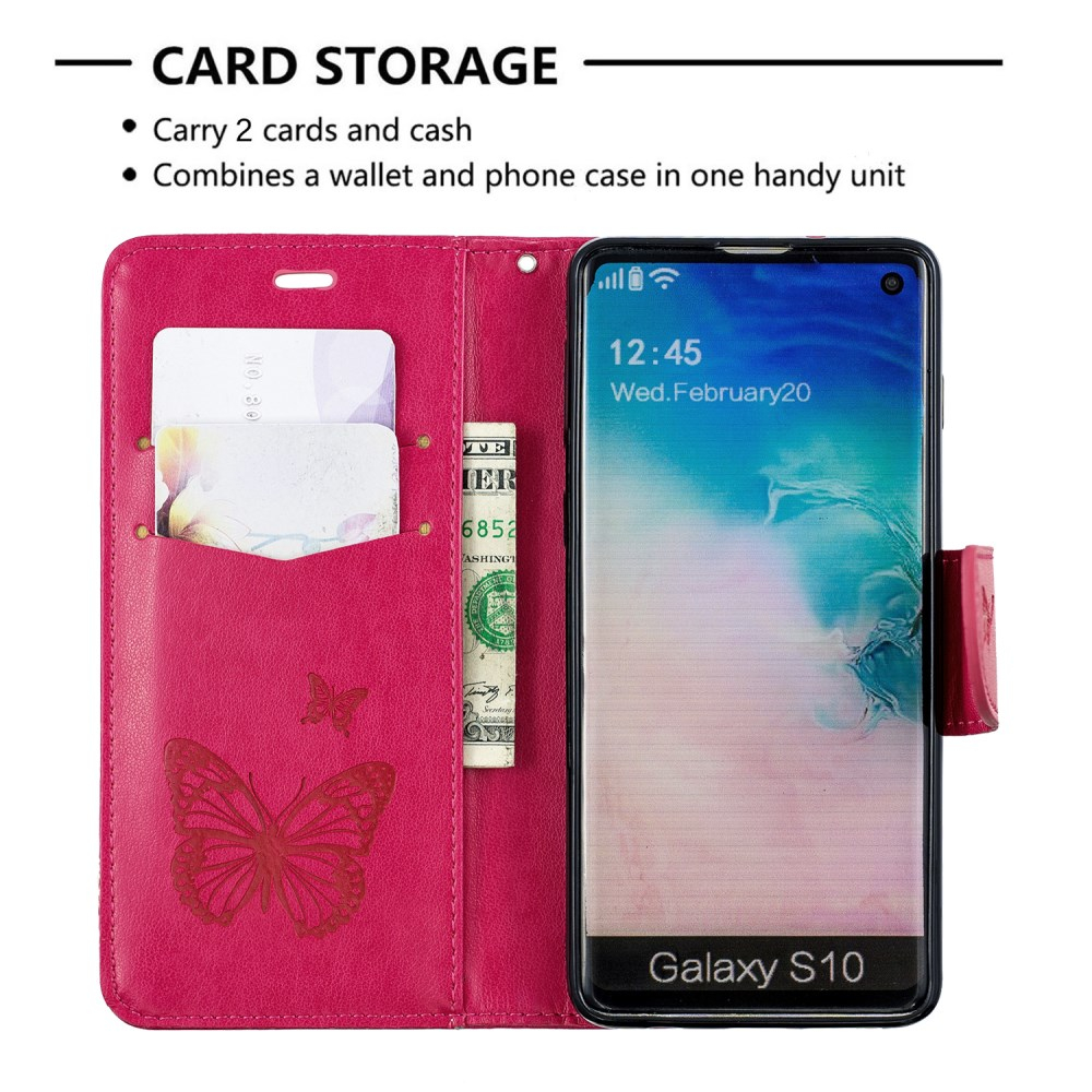 Samsung S10 rožinis Tracy K.FLEXI dėklas Drugeliai 5